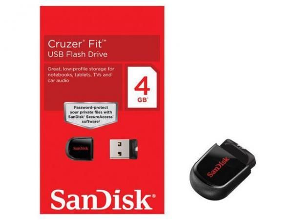 Pen drive 4 GB Sandisk FIT novidade (garantido)