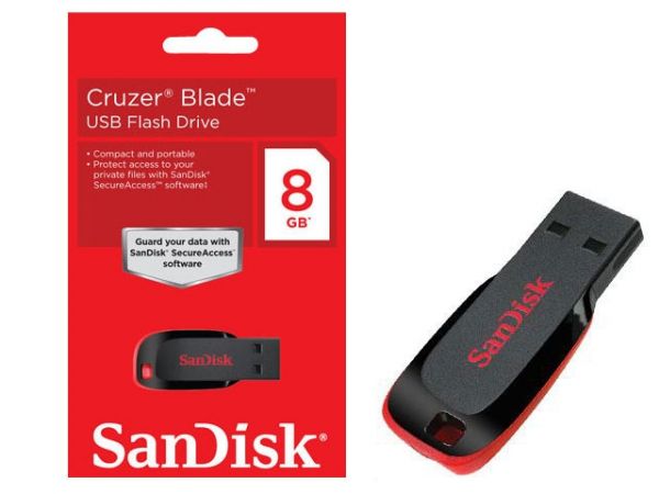 Pen drive 8 GB Sandisk (garantido)