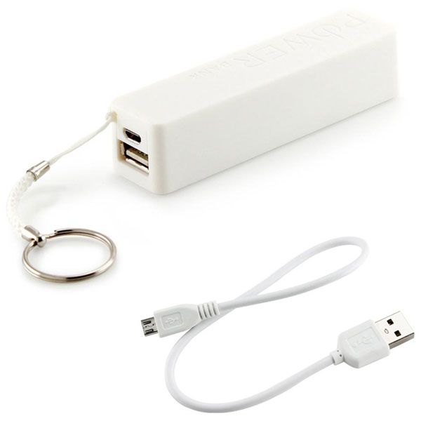 Bateria Extra Portátil Power Bank 4400mAh - Branco